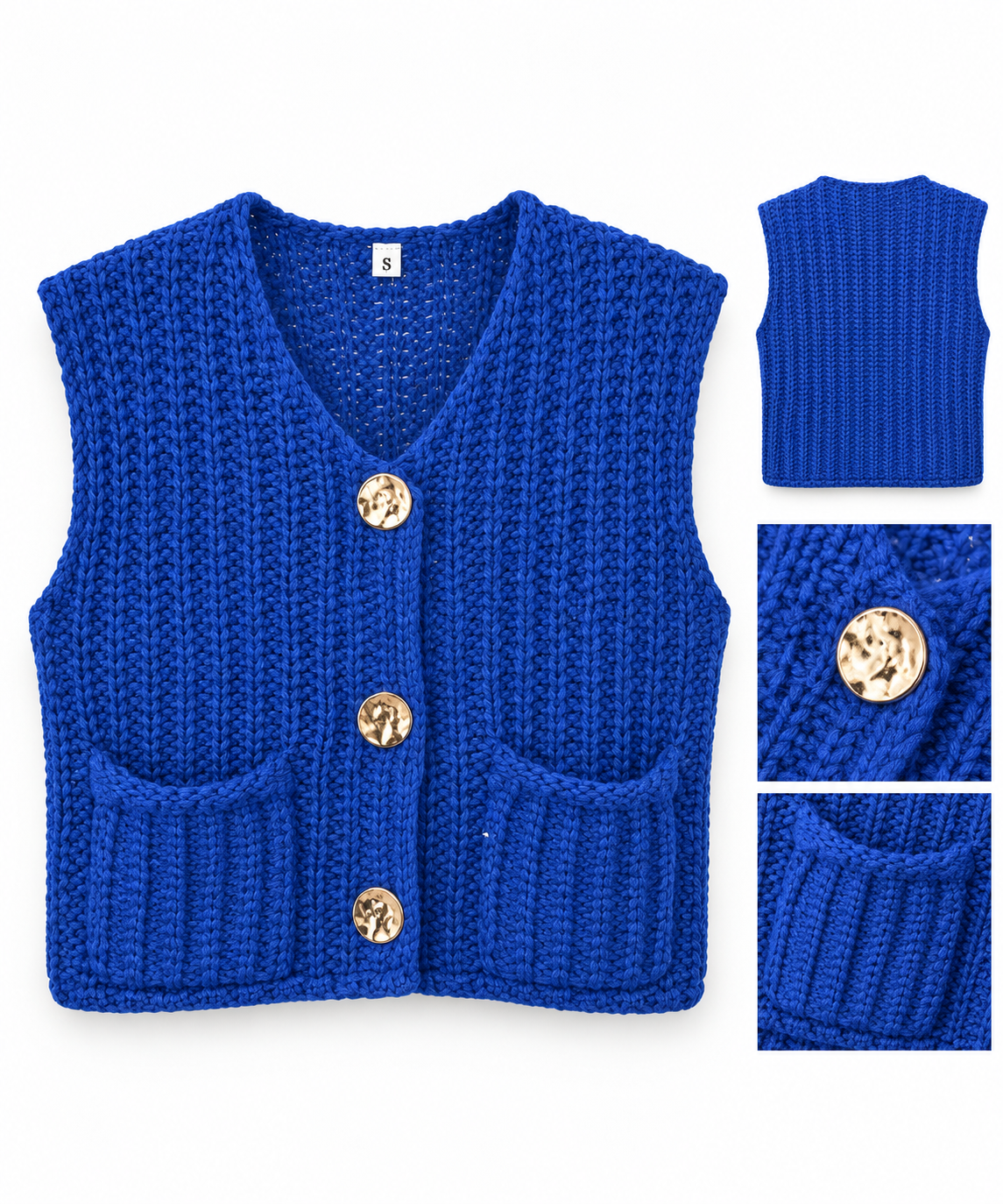 Royal blue sweater vest