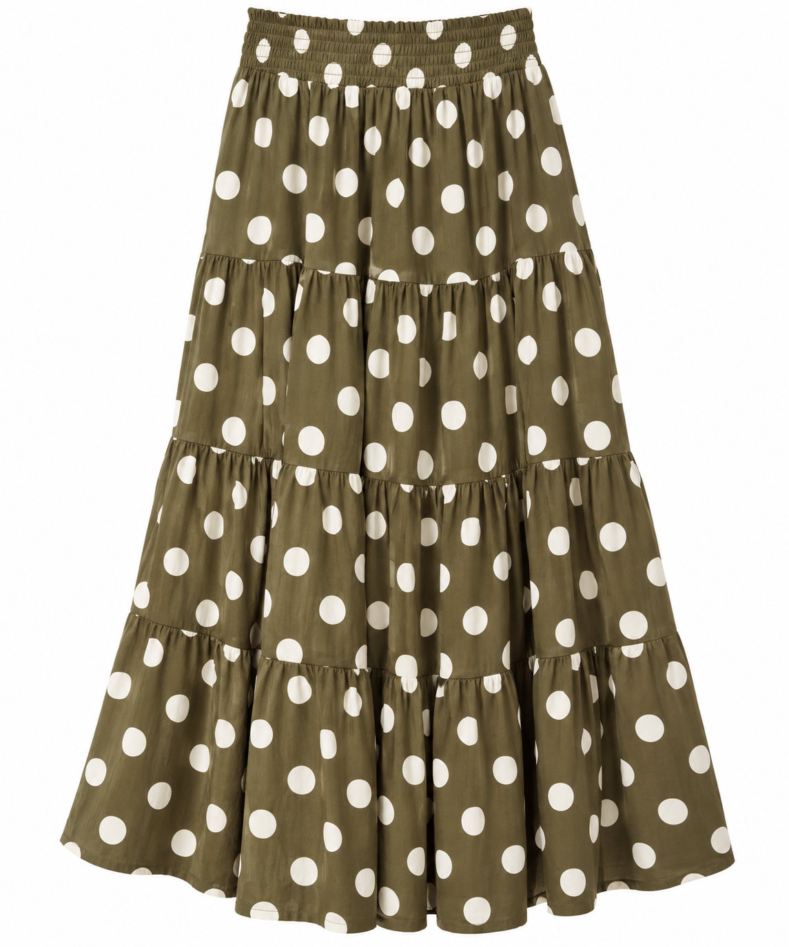 Oddi green polka dot skirt