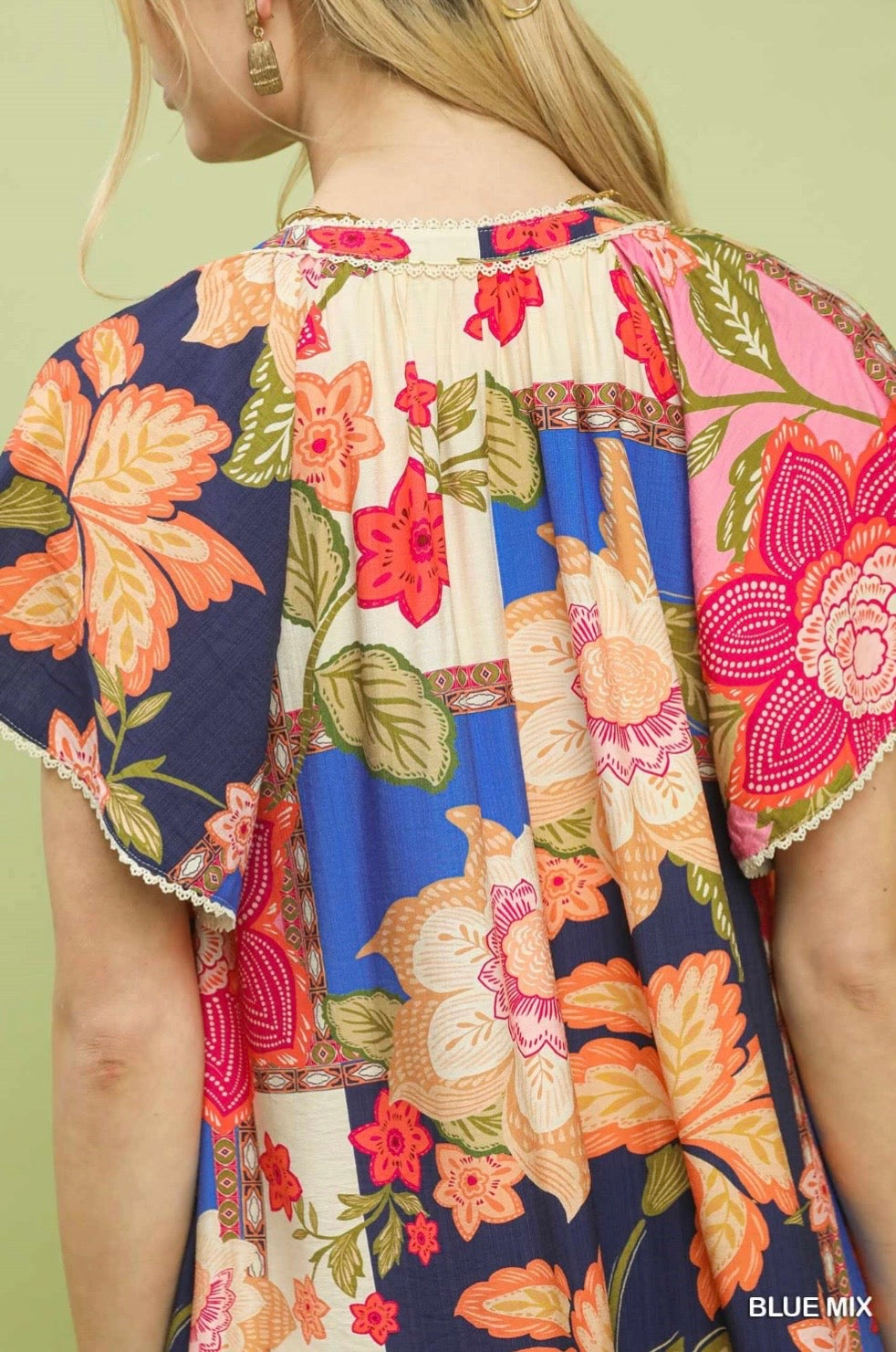 Color block floral umgee dress