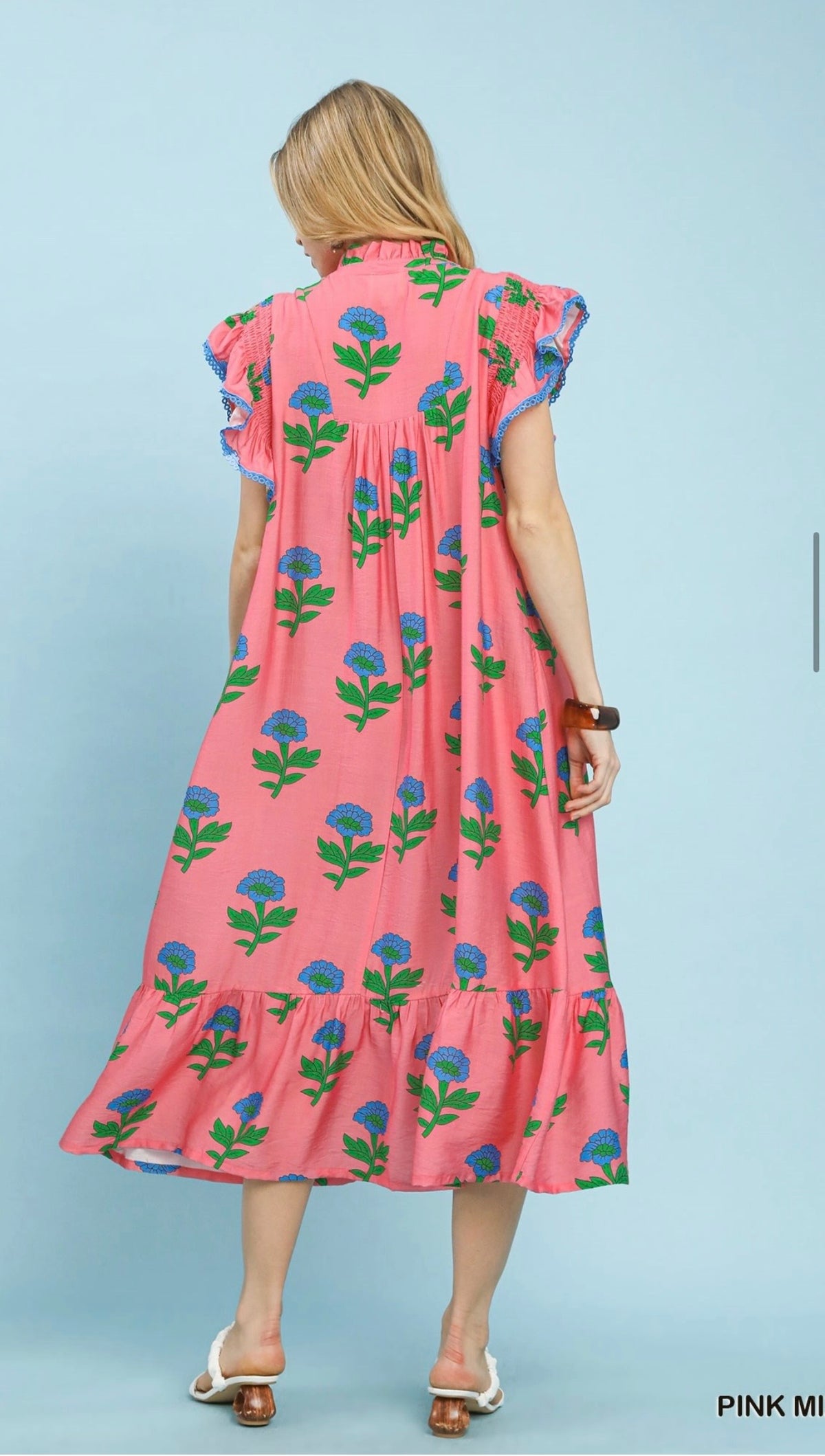 Pink blue floral umgee dress