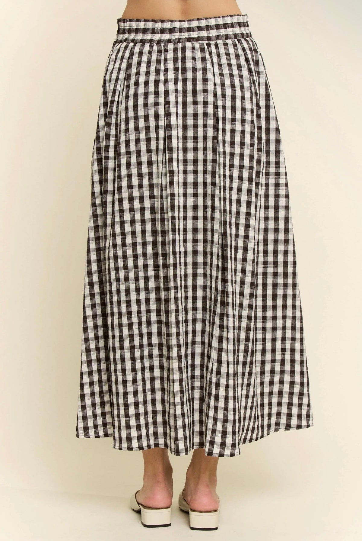 Black Gingham check skirt