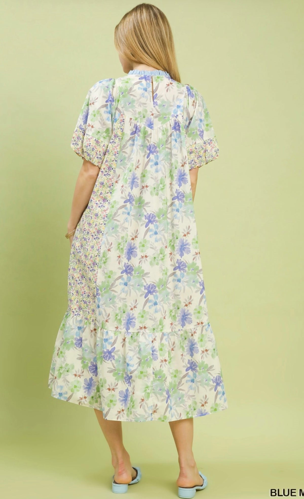 Blue lavender babydoll dress