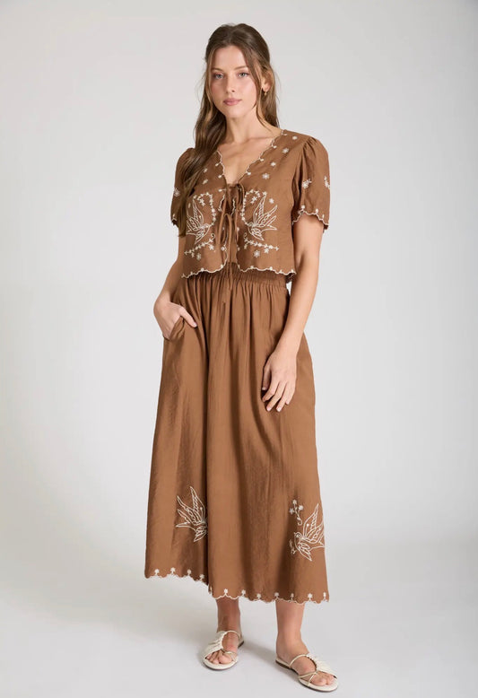 HarleeJane embroidered skirt set