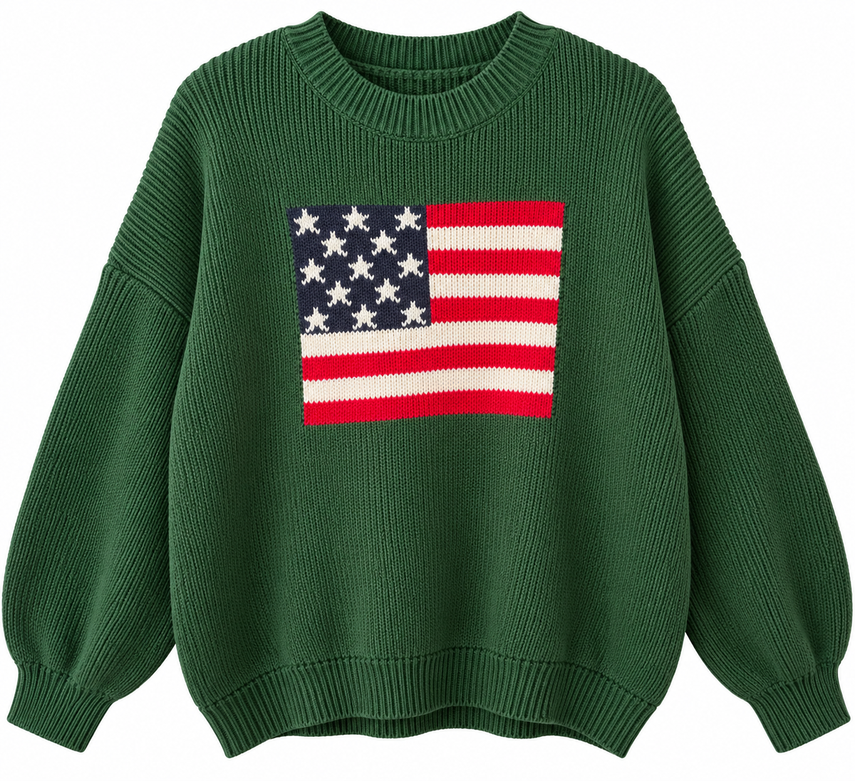 Green zenana flag sweater