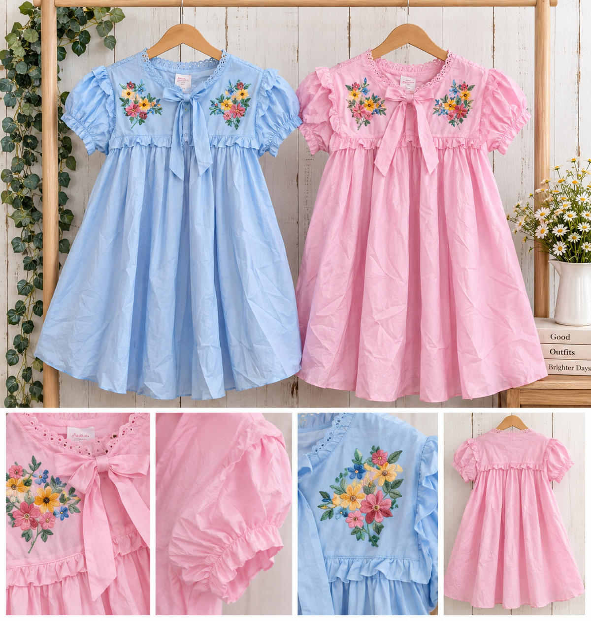 Pink blue baby doll style tunic
