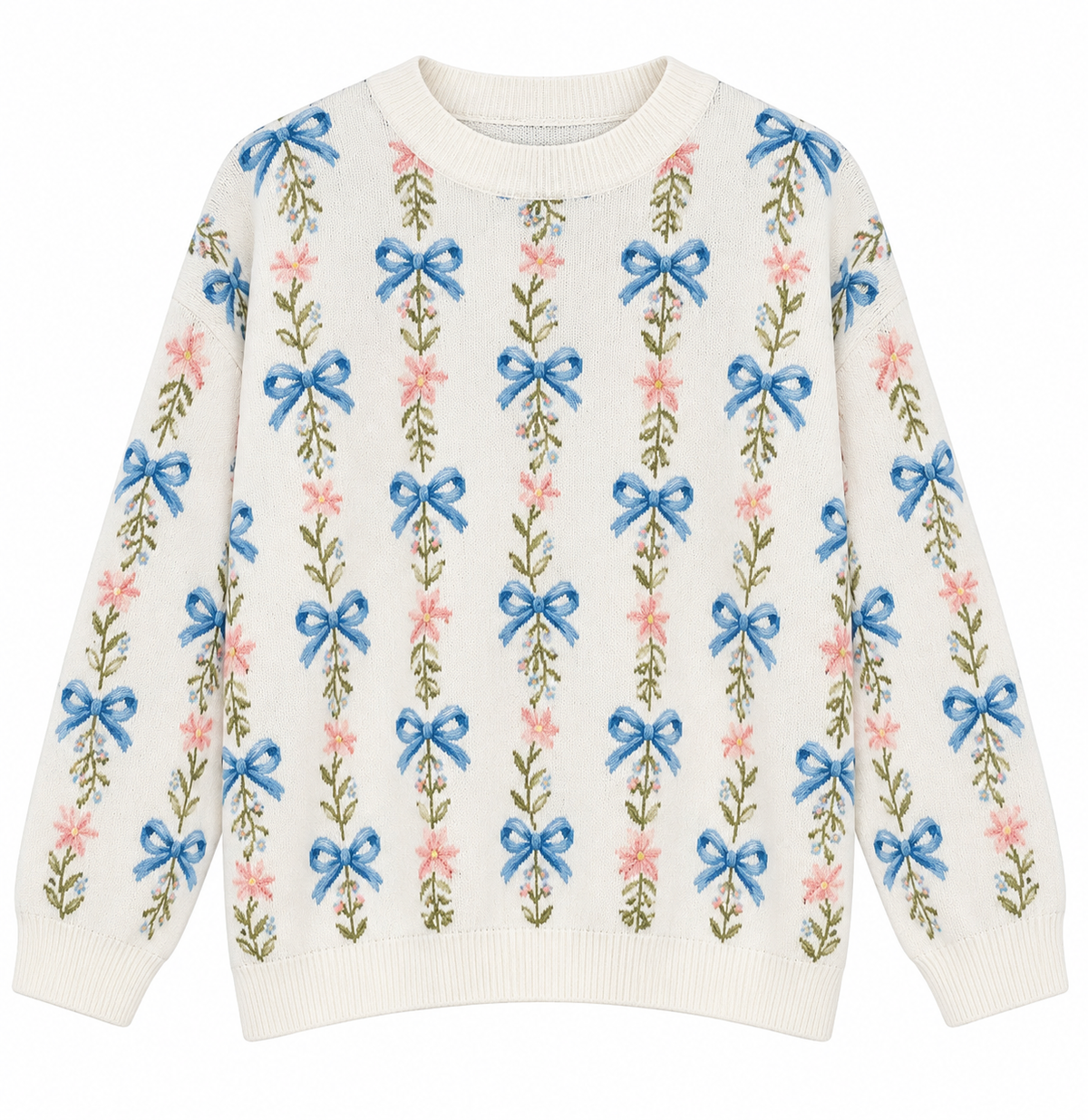 Shabby chic bow sweater
